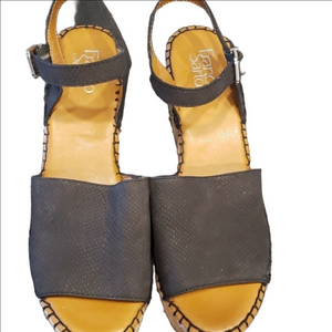 Franco Sarto Takara Espadrille wedge sandal in black